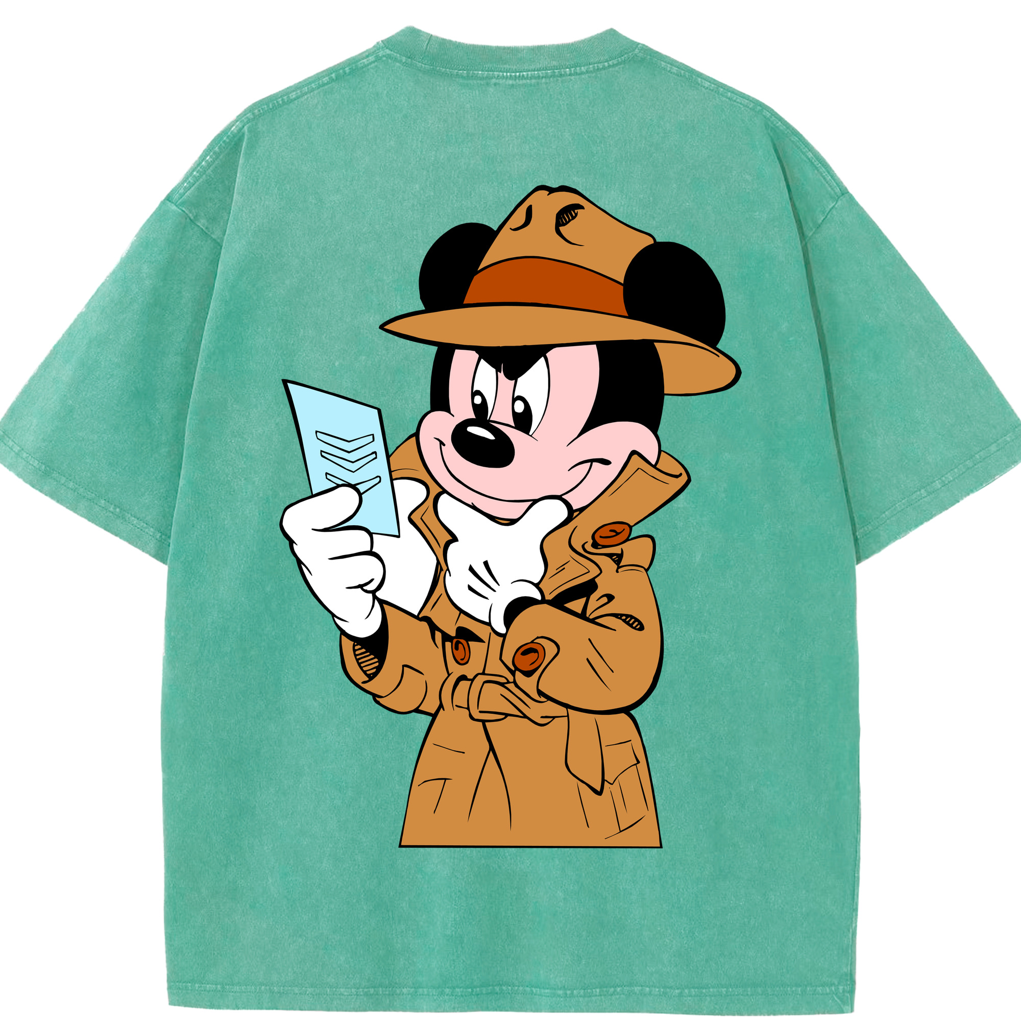 （画像用） ミッキーマウス Mickey Mouse 綿100% ヴィンテージ風 半袖Tシャツ（背面プリント）